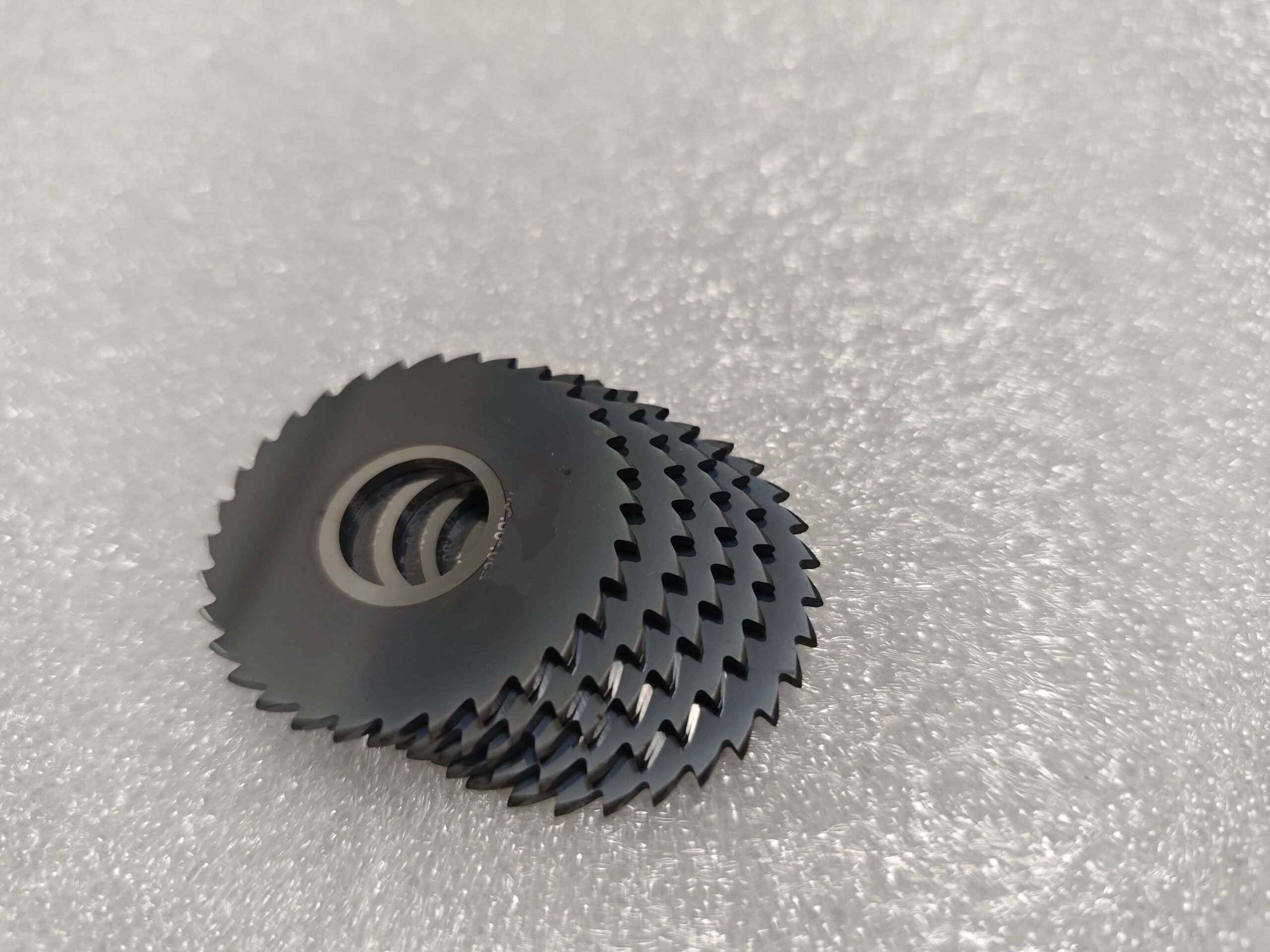 1.5 inch TiAlN coated solid carbide full R slitting saw, 0.0625 inch bore, 0.500 inch thickness, 32T